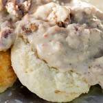 Biscuits with sausage gravy